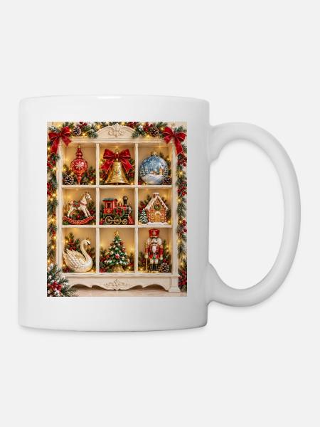 Weihnachts-Kuriositätenschrank - Tasse - Weiß