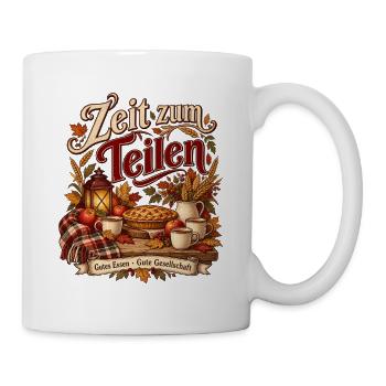 Zeit zum Teilen - Tasse - Weiß - Rechts