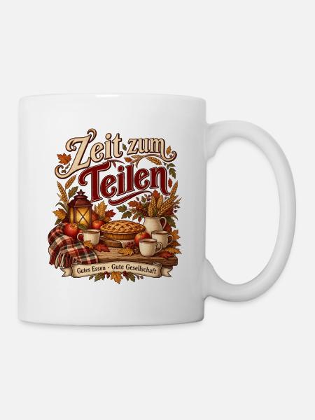 Zeit zum Teilen - Tasse - Weiß