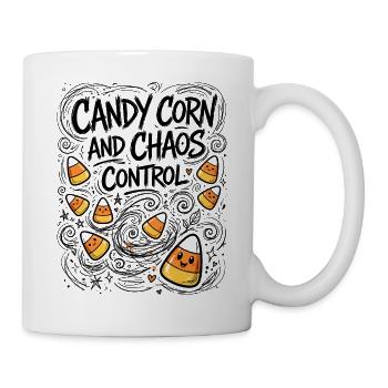 Candy Corn and Chaos Control – Halloween - Tasse - Weiß - Rechts