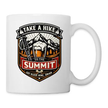 Take a Hike Patch zum Gipfel - Tasse - Weiß - Rechts