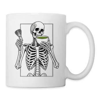 Matcharitual mit Skelett - Tasse - Weiß - Rechts
