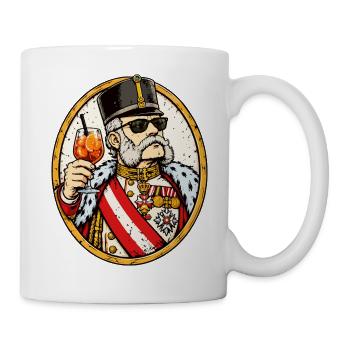Kaiser Franz Joseph mit Sonnenbrille – K&K - Tasse - Weiß - Rechts