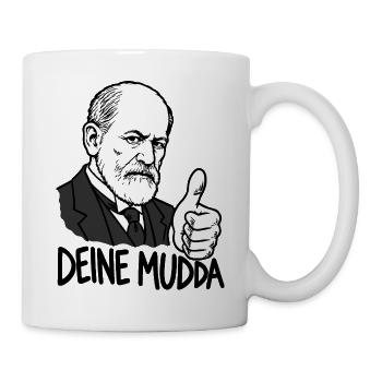 Sigmund Freud – Deine Mudda - Tasse - Weiß - Rechts