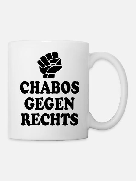 Chabos gegen rechts - Tasse - Weiß