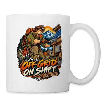 Berge, Camping und Abenteuer × Berufe und... - Tasse - Weiß - Rechts