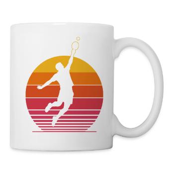 Tischtennis Schmetterball Vintage Abendsonne - Tasse - Weiß - Rechts