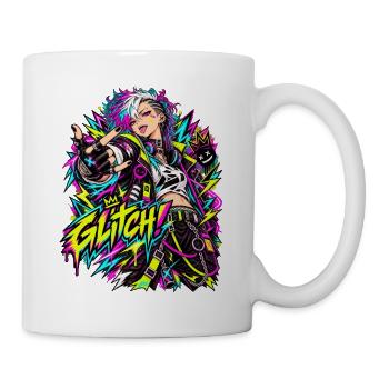 Rebellischer und nonkonformistischer Geist × Cyberpunk - Tasse - Weiß - Rechts