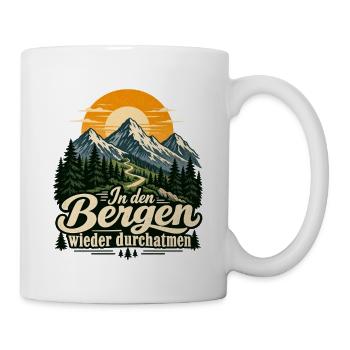 In den Bergen wieder durchatmen - Tasse - Weiß - Rechts