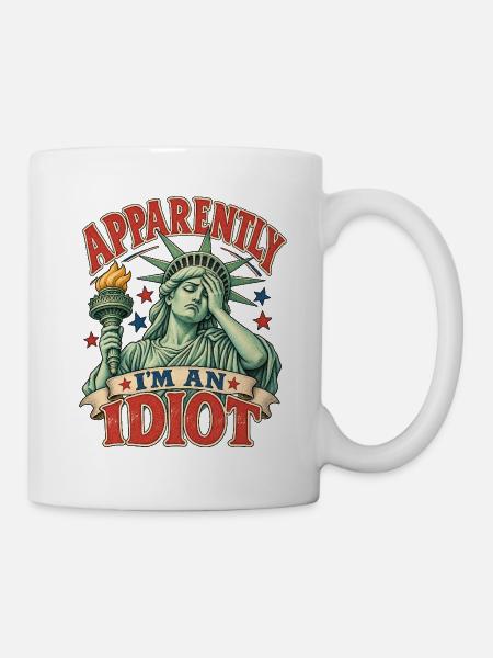 Patriotischer Sarkasmus-Freiheitsstatue Americana - Tasse - Weiß