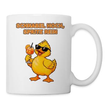 Spritz-Ente - Tasse - Weiß - Rechts