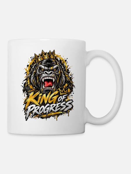 King of Progress - Tasse - Weiß