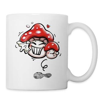 Pilze im Glück - Tasse - Weiß - Rechts