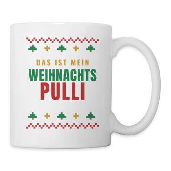 Das ist mein Weihnachtspulli – lustig - Tasse - Weiß - Rechts