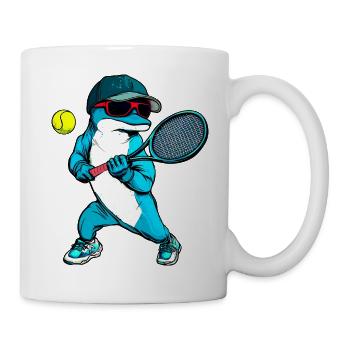 Delfin Tennis - Tasse - Weiß - Rechts