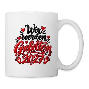 Wir werden Großeltern 2027 - Tasse - Weiß - Rechts