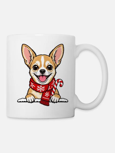 Weihnachten Chihuahua - Tasse - Weiß