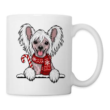 Weihnachten Chinesischer Schopfhund - Tasse - Weiß - Rechts