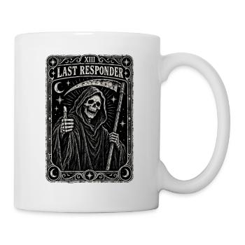 Grim Reaper Last Responder Tarot Card Okult Skelet - Tasse - Weiß - Rechts