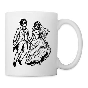 Goth Brautpaar - Tasse - Weiß - Rechts
