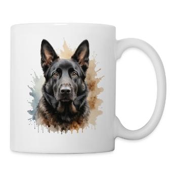 Wasserfarbe schäferhund - Tasse - Weiß - Rechts