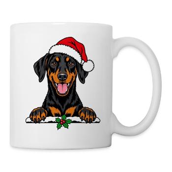Weihnachten Doberman Pinscher - Tasse - Weiß - Rechts