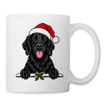 Weihnachten Flat Coated Retriever - Tasse - Weiß - Rechts