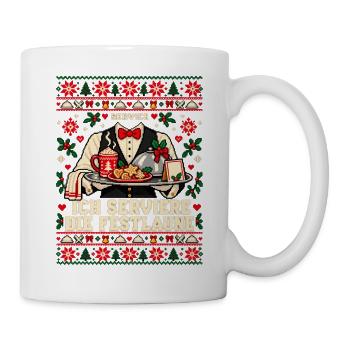 Service - Ich serviere die Festlaune - Tasse - Weiß - Rechts