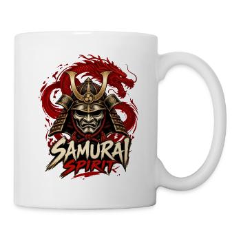 RobVibe Samurai Spirit mit rotem Drachen - Tasse - Weiß - Rechts