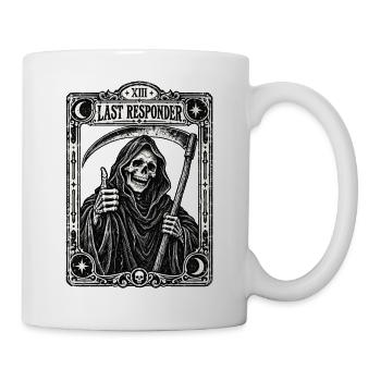 Grim Reaper Last Responder Tarot Card Okult Skelet - Tasse - Weiß - Rechts