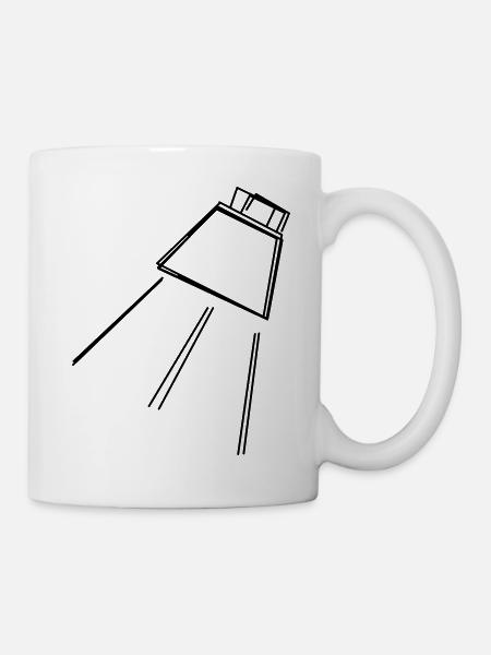 Scheinwerfer handgezeichnet - Tasse - Weiß