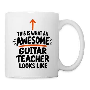 Gitarrenlehrer, Musiker-Geschenk - Tasse - Weiß - Rechts