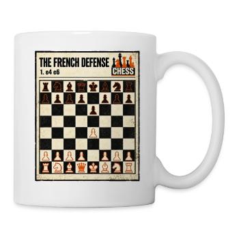 French defense Französische Verteidigung Schach - Tasse - Weiß - Rechts