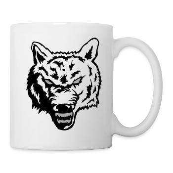 wolf - Tasse - Weiß - Rechts