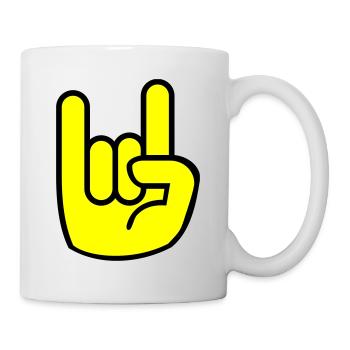 Heavy Metal Hand - Tasse - Weiß - Rechts