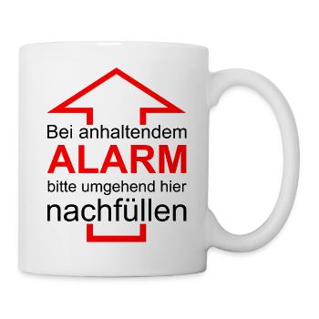 Bitte nachfüllen! - Tasse - Weiß - Rechts