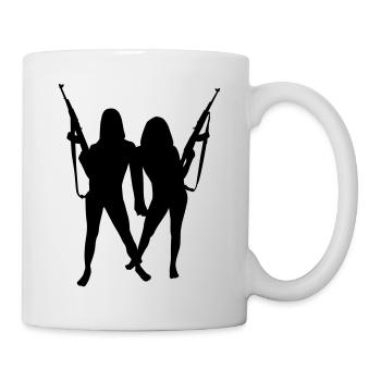 Womans and Guns - Tasse - Weiß - Rechts