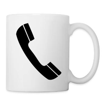 Telefon - Tasse - Weiß - Rechts