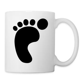 Left Foot print - Mug - white - Right