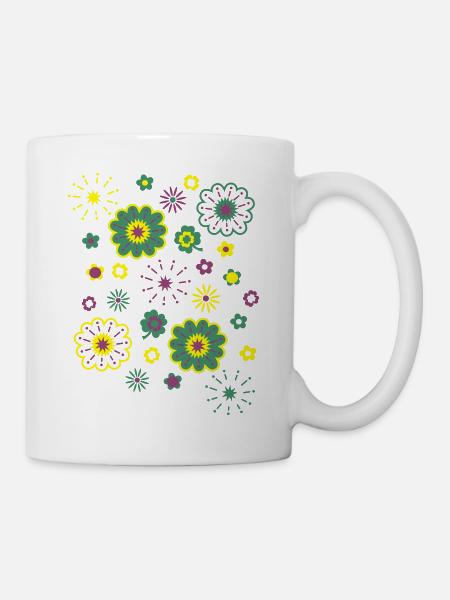 flower pattern 1 - Tasse - Weiß