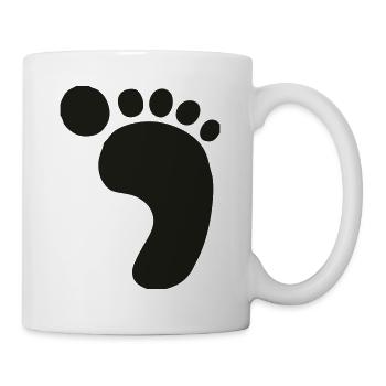 right_foot - Tasse - Weiß - Rechts
