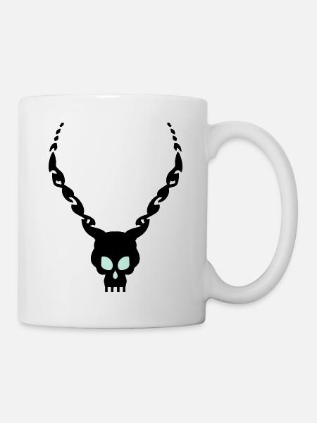 skull with horns v1 (© alteerian) - Tasse - Weiß