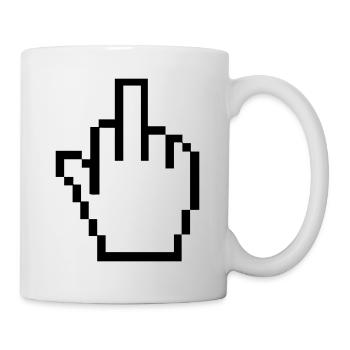 stinkefinger1farbe - Tasse - Weiß - Rechts