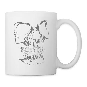 Droit crâne visage 3D - Mug blanc - blanc - Droite