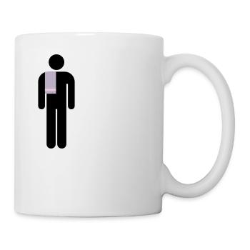 Per Anhalter Schild - Tasse - Weiß - Rechts