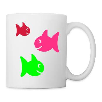 fische - Tasse - Weiß - Rechts