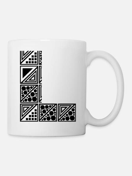 Buchstabe L - Tasse - Weiß