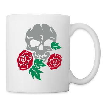 skull and rose - Mug - white - Right