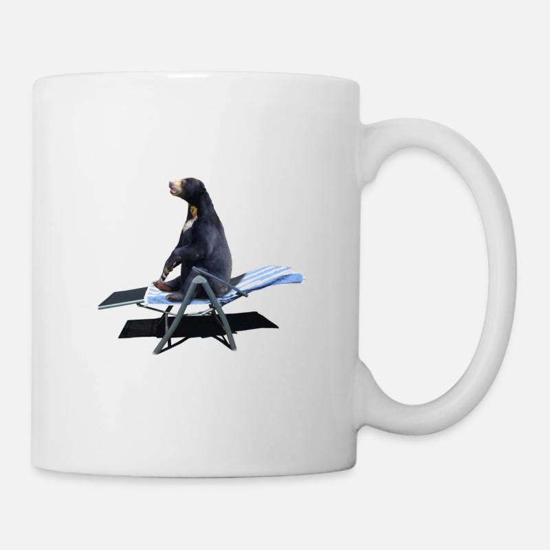 Bär macht Urlaub - Tasse - Weiß