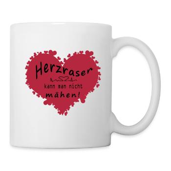 Herzrasen - Tasse - Weiß - Rechts